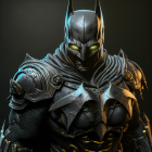 Detailed Batman illustration: clenched fist, iconic suit, dark background