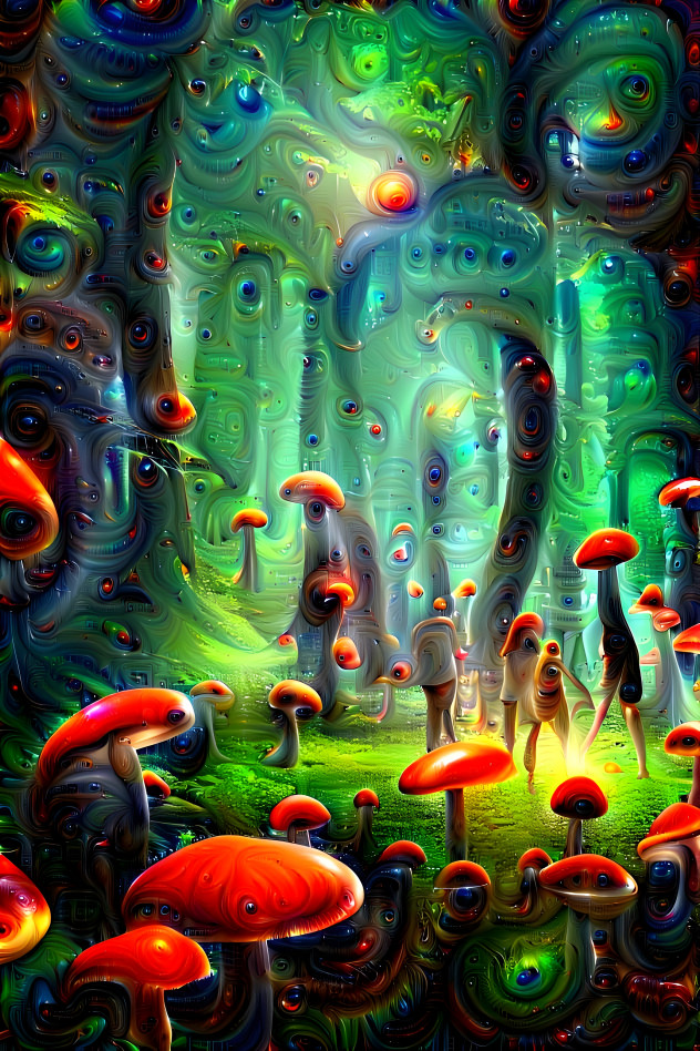 Psychedelic Journey through the Forest