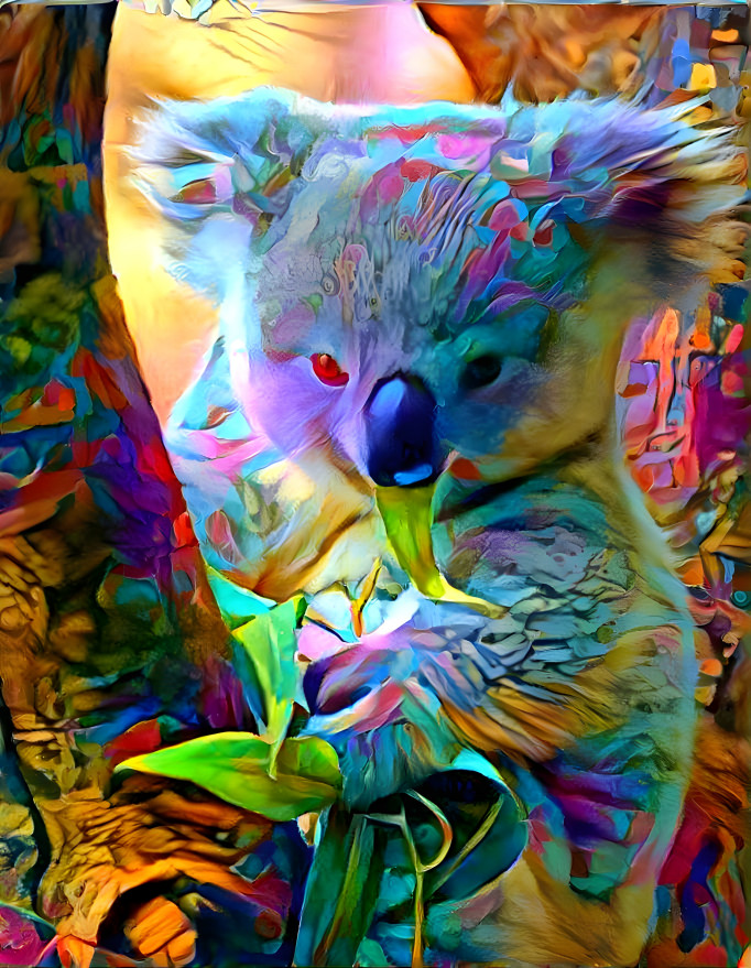 Colorful koala