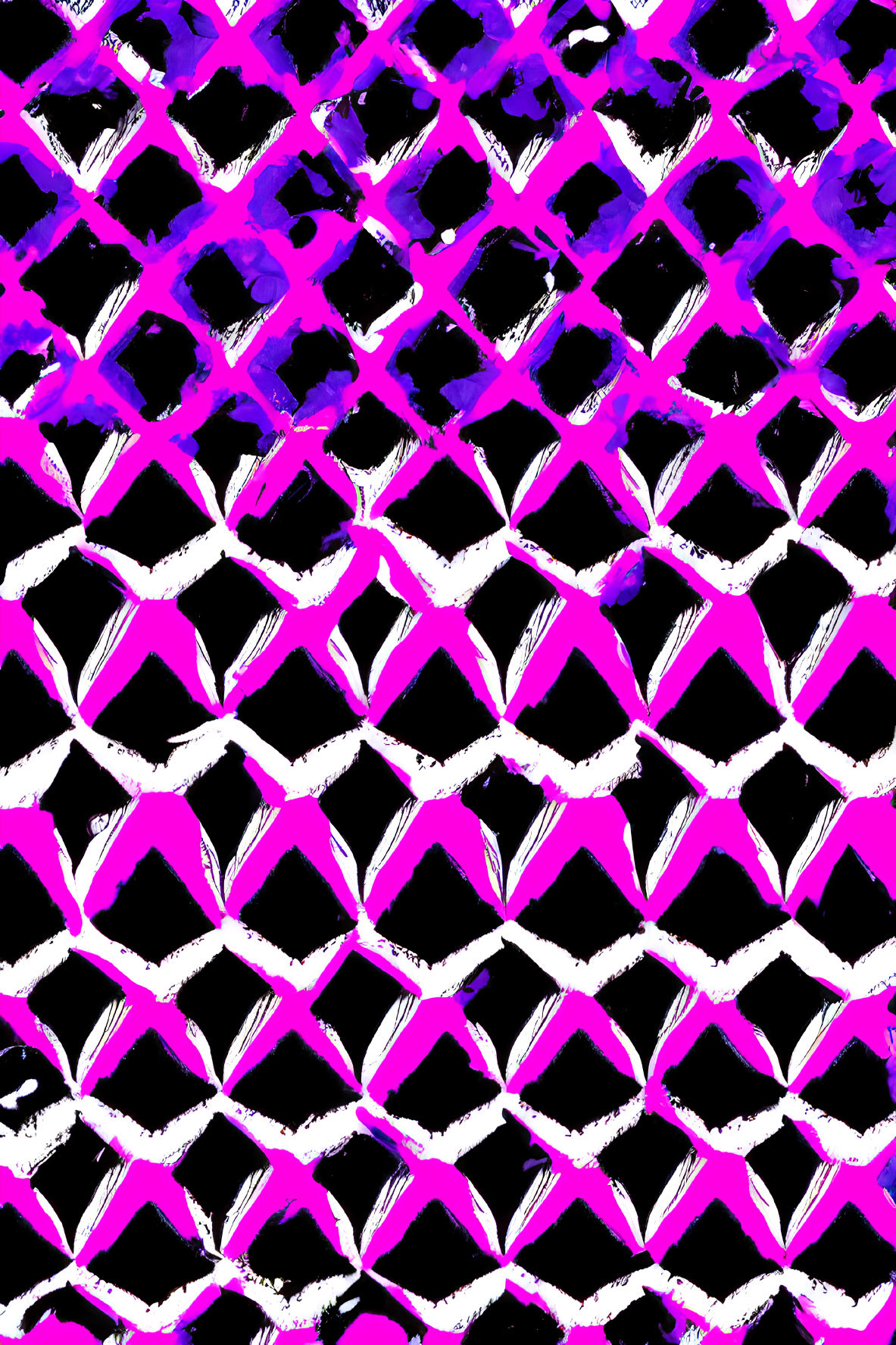 Purple and White Brush Strokes on Black Background Abstract Pattern