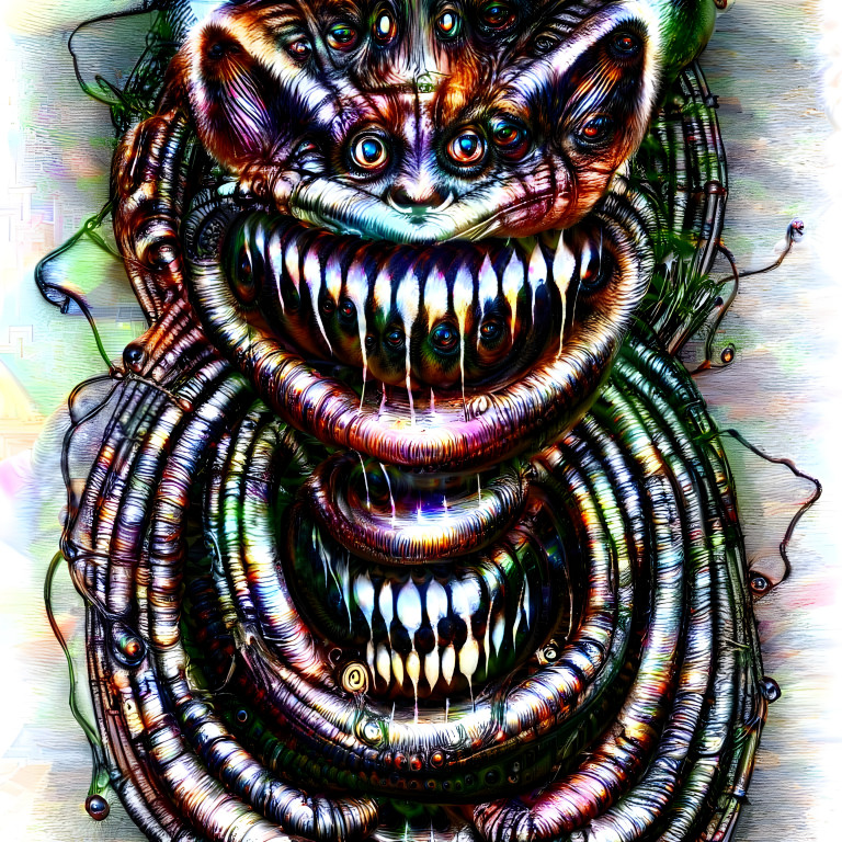 Biopunk Cheshire Cat (Deep Dream) 