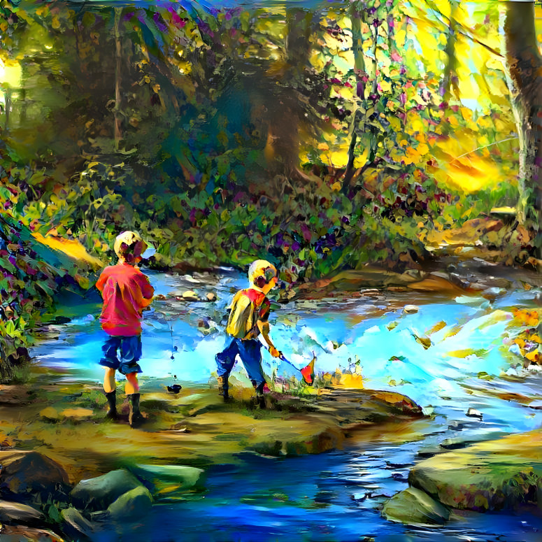 Two Friends Fishing