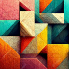 Multicolored Geometric Triangle Mosaic Background