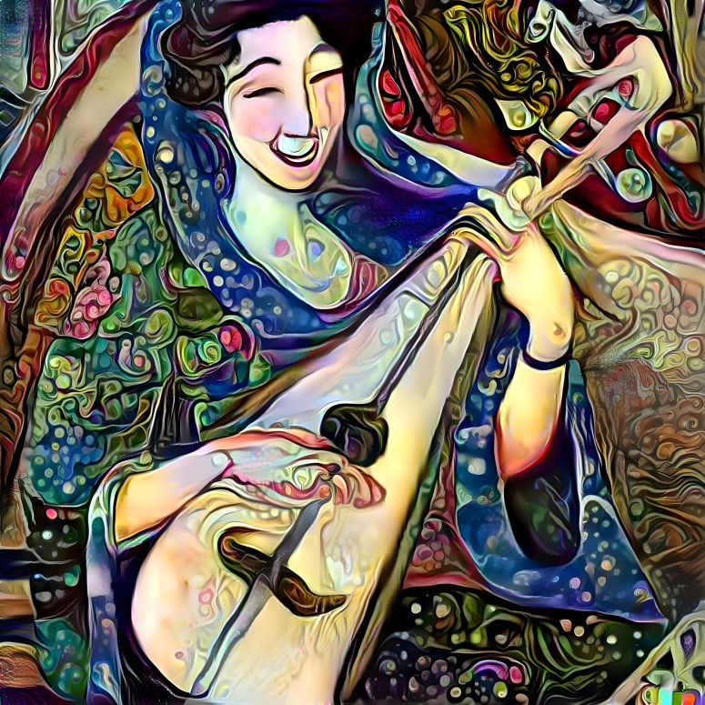 woman and guitar