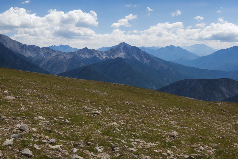 Panoramic Mountain Range View from High Vantage Point