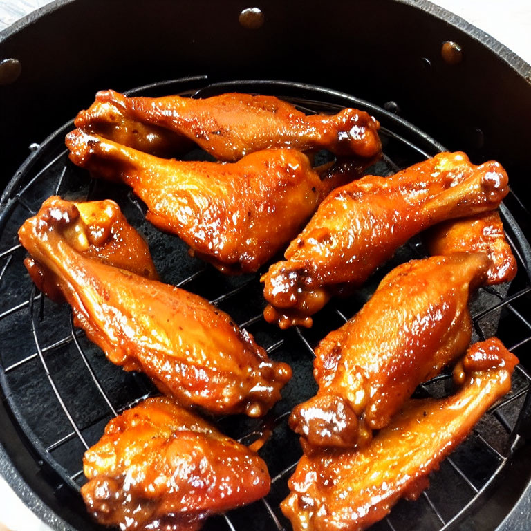 Grilled Chicken Wings with Glazed Sticky Sauce