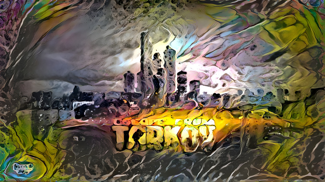 Escape From Tarkov but as an acrylic pour paint