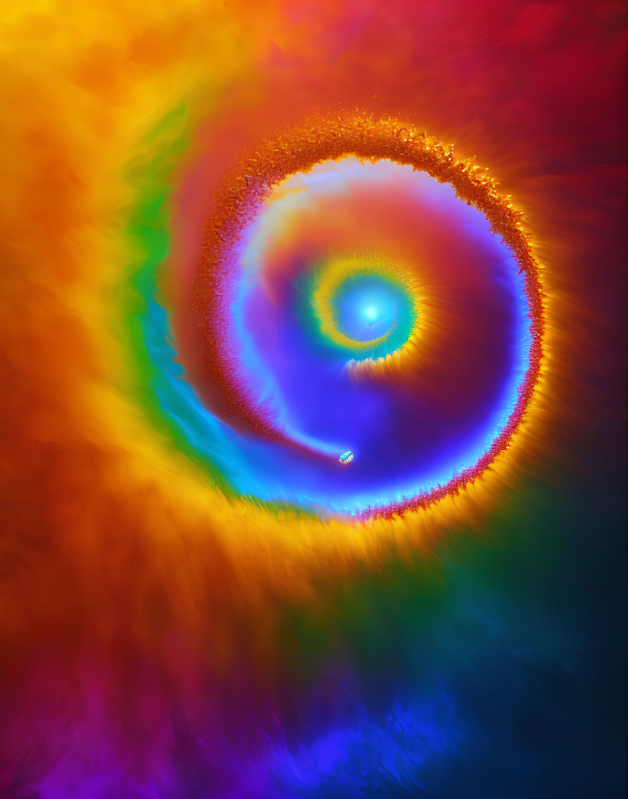 Colorful Swirling Spiral Pattern with Dynamic Texture