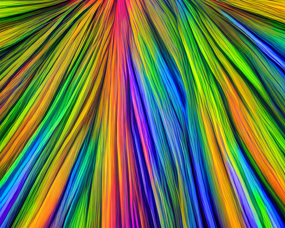 Colorful Radial Lines Converging in Dynamic Burst