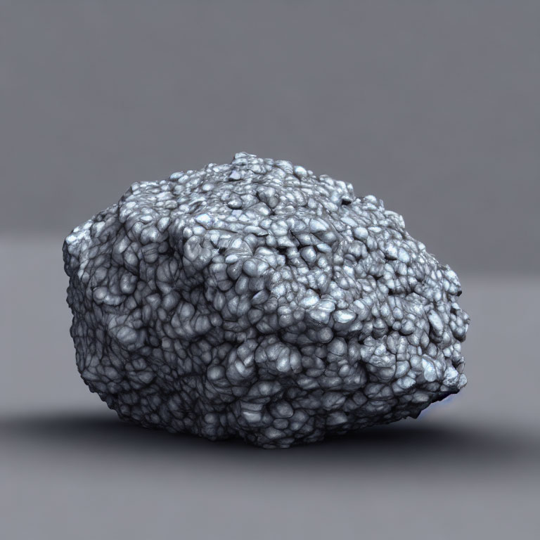 Detailed 3D-rendered stone texture on grey backdrop