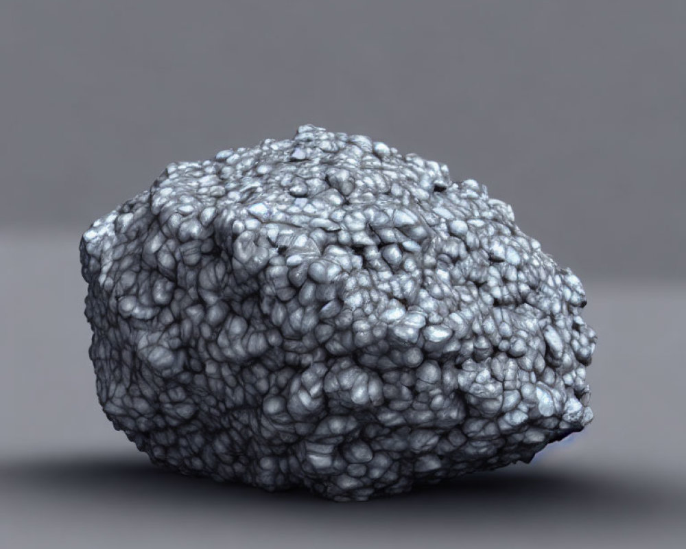 Detailed 3D-rendered stone texture on grey backdrop