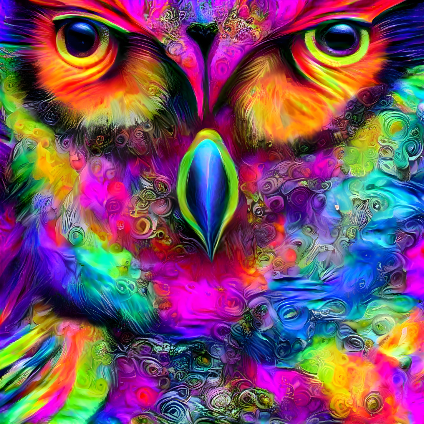 Rainbow owl