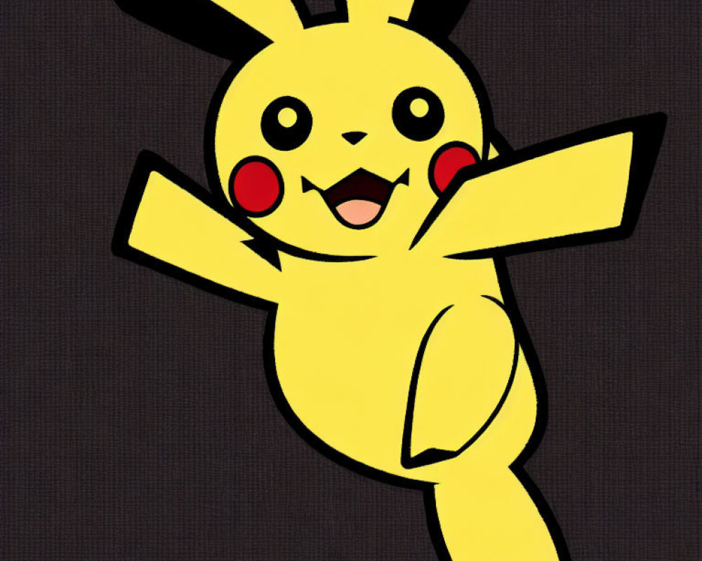 Yellow Electric-Type Pokémon with Black-Tipped Ears