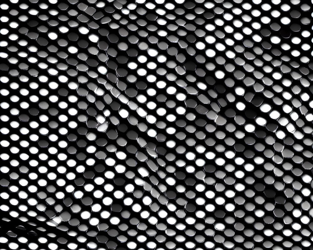 Monochrome Optical Illusion: Black and White Dot Pattern Swirl