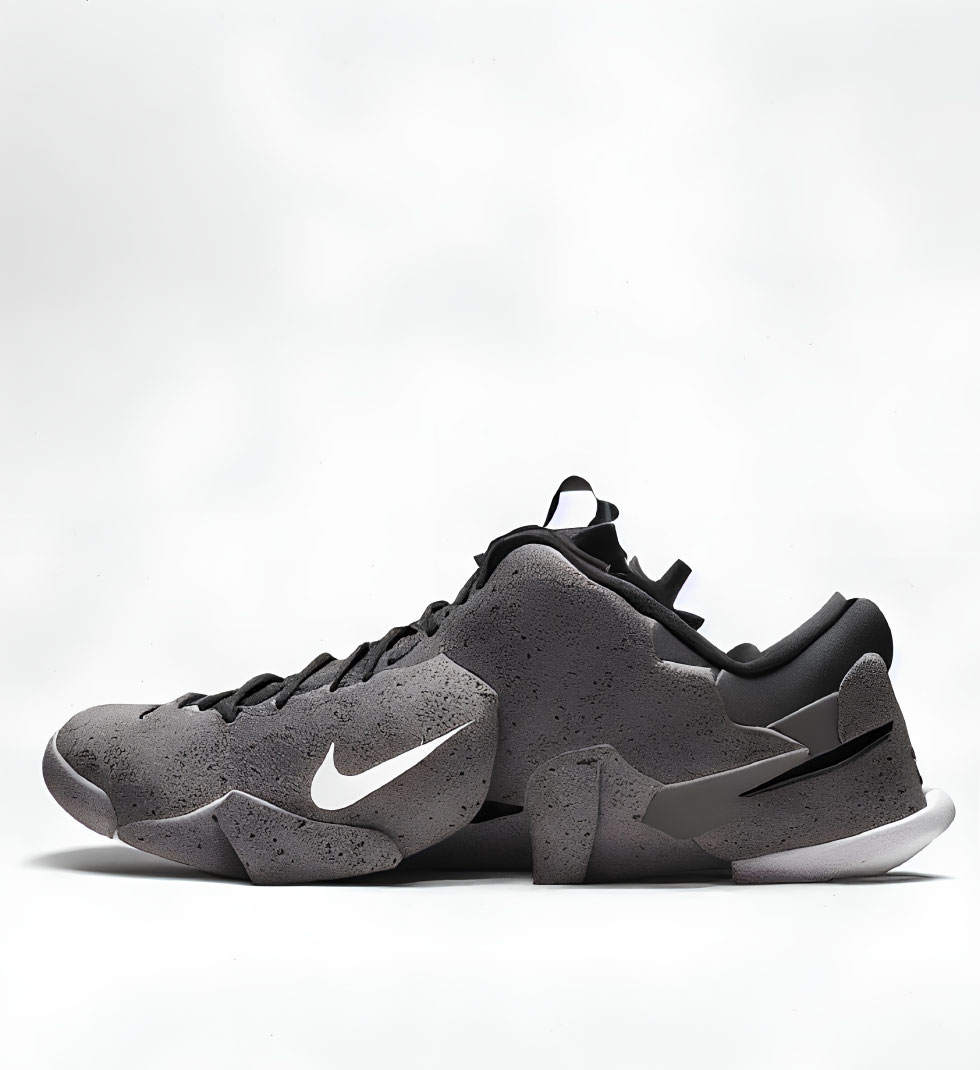 Black High-Top Basketball Sneakers with White Nike Swoosh Logo