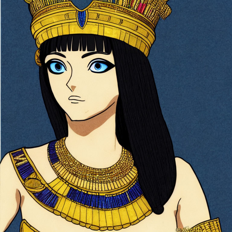 Ancient Egyptian Pharaoh Woman Illustration