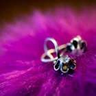 Colorful butterflies and flowers on soft bokeh background