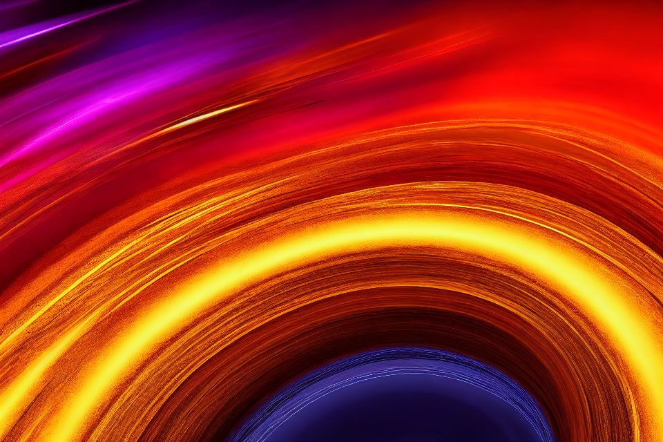 Vibrant red, purple, and gold swirl in abstract image