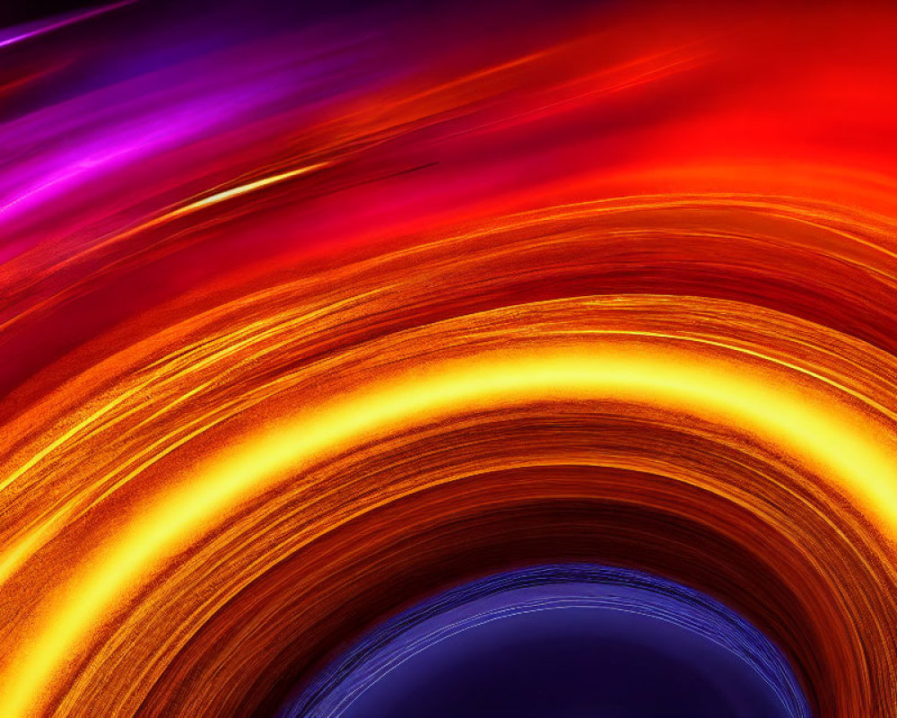 Vibrant red, purple, and gold swirl in abstract image