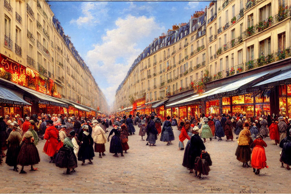 Paris shopping street 