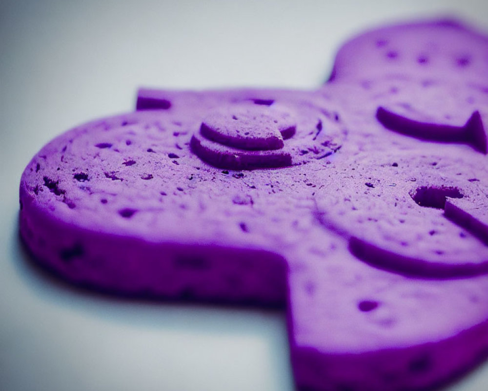 Purple Textured Object Against Blurred Background