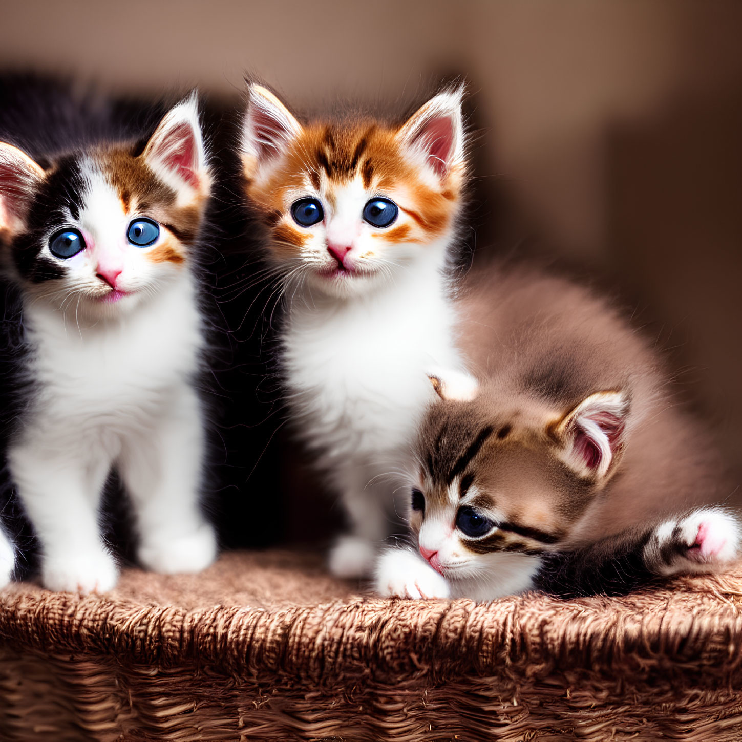 Adorable Kittens with Blue Eyes and Soft Fur