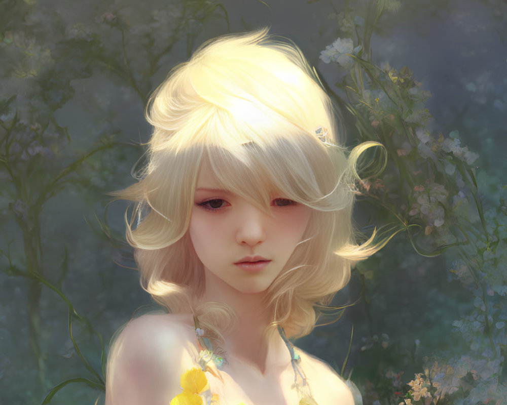 Fantasy Character: Pale Skin, Platinum Blonde Hair, Striking Eyes