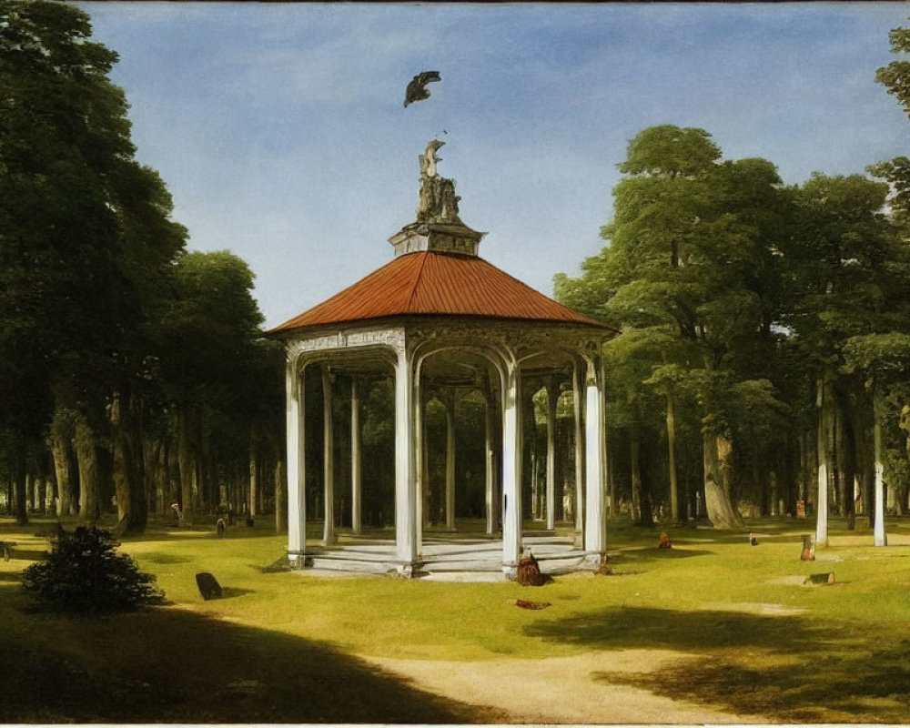 Corinthian Column Gazebo in Serene Park