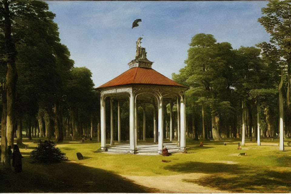 Corinthian Column Gazebo in Serene Park