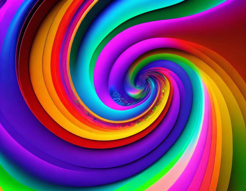 Colorful Spiral Pattern Abstract Artwork with Psychedelic Whirlpool Effect