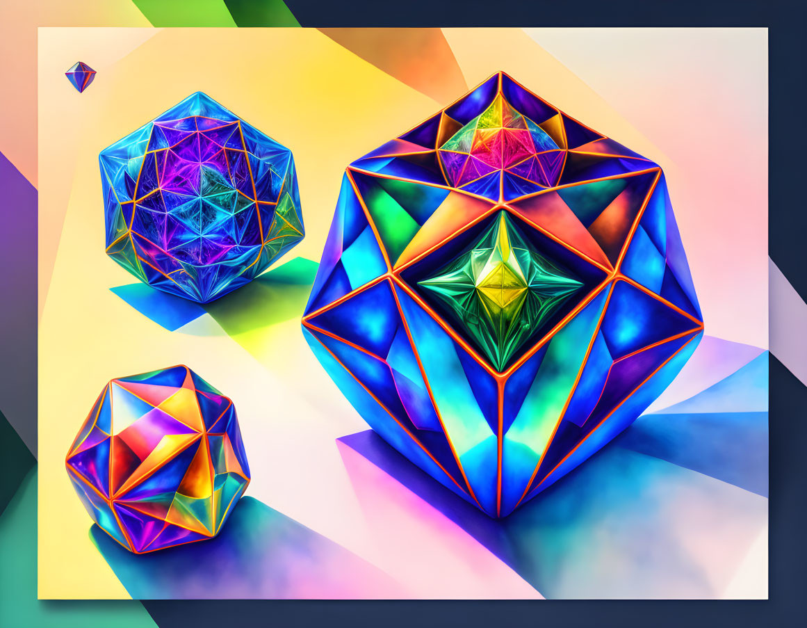 Colorful Geometric Crystals on Angular Background