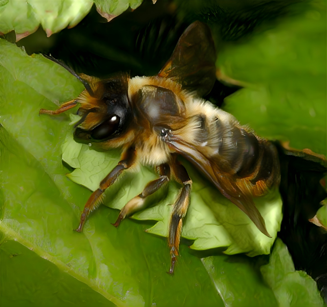 Abeja cortadora de hojas - Megachile lagopoda