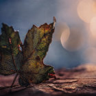 Solitary Tree with Vibrant Orange Leaves in Misty Background