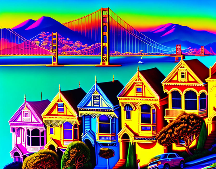 colorful San Franscico houses 