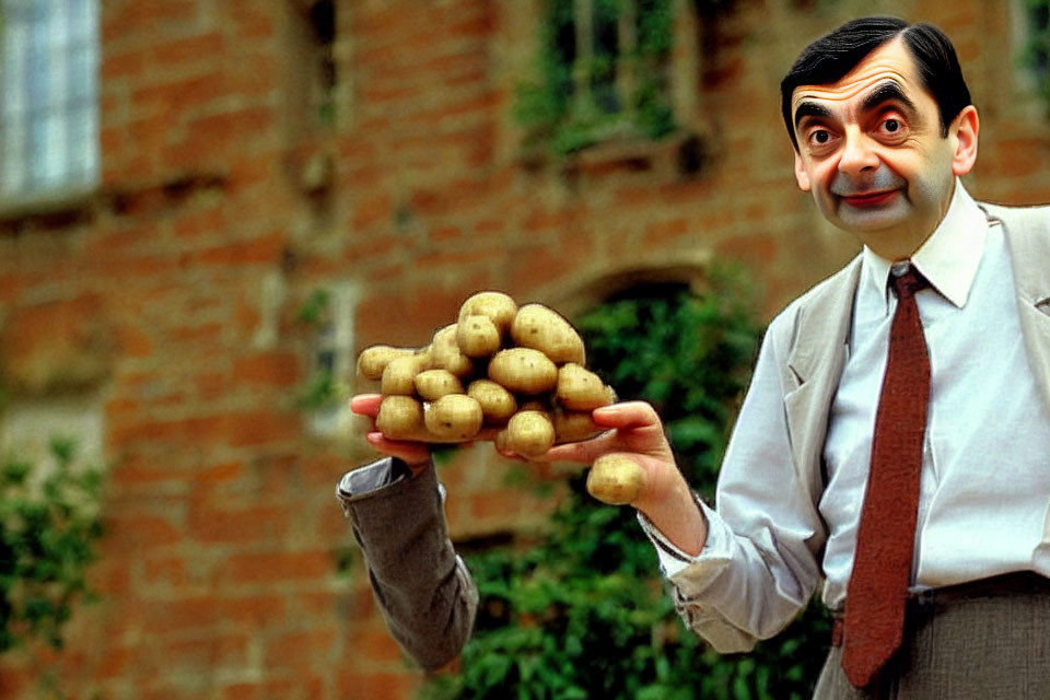 Mr. Bean with Potatoes