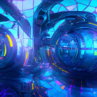 Futuristic Club with Neon Lights and Techno Ambiance