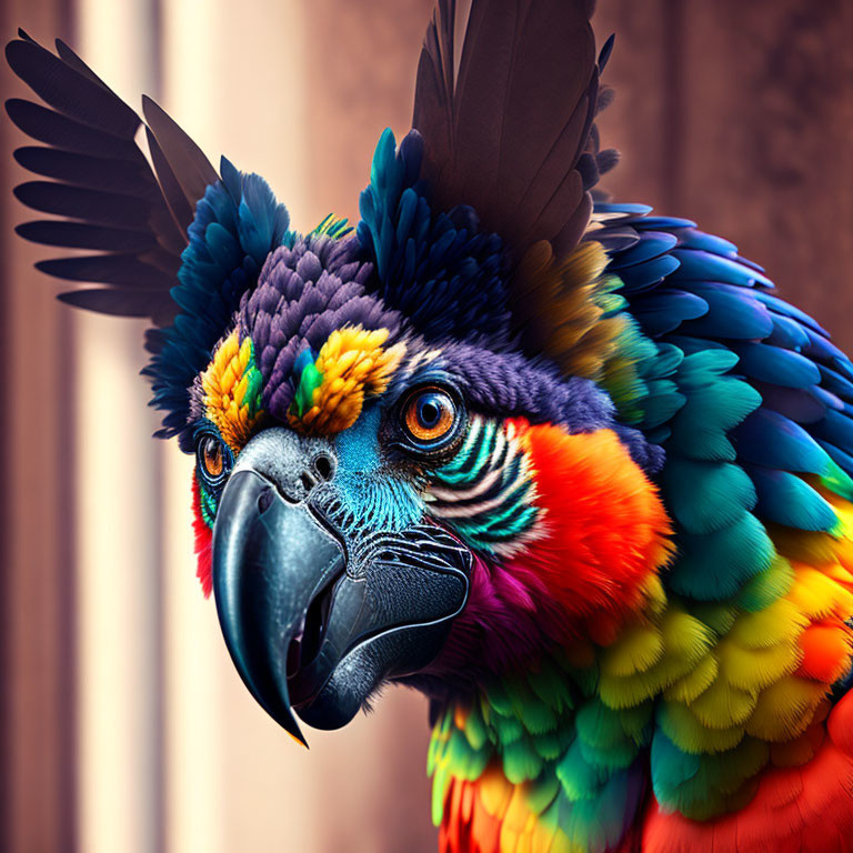 Colorful Parrot Displaying Vibrant Feathers and Unique Patterns