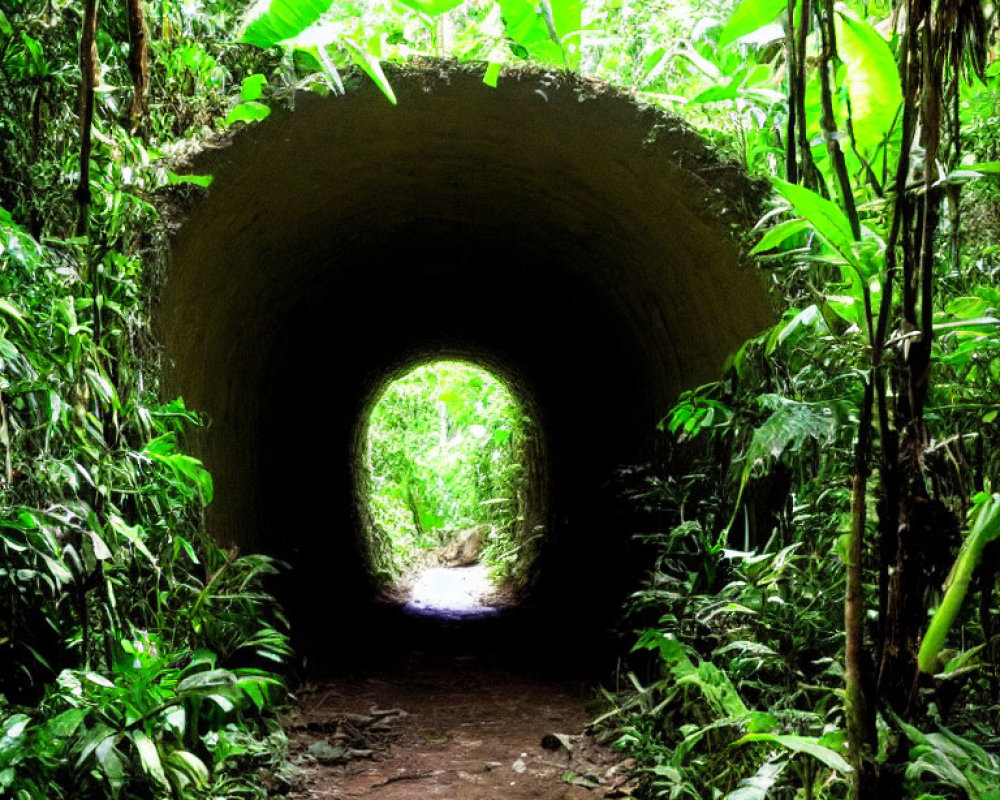 Lush Forest Pathway with Sunlit End