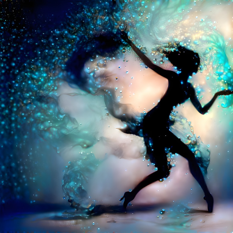 Dancing woman silhouette