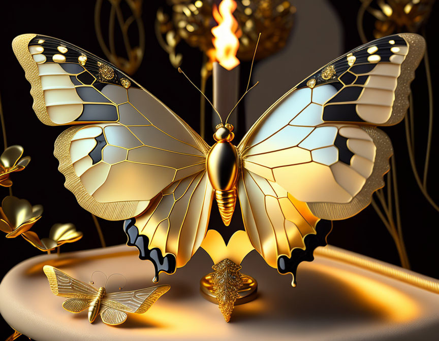 Statuette of a golden butterfly