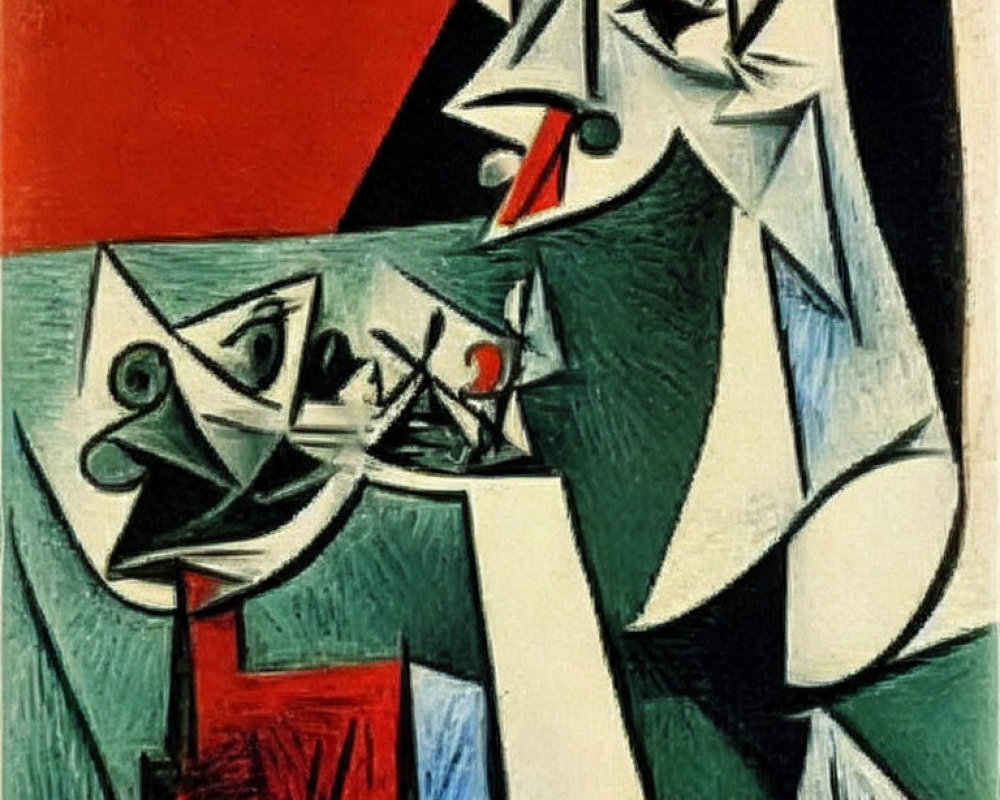 Geometric Human-like Figures in Abstract Cubist Painting