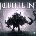 Menacing robotic creature with scorpion-like tail in "HOLLOWLUNT" title