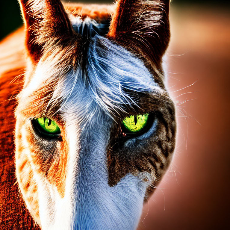 Hybrid animal image of horse and tiger features