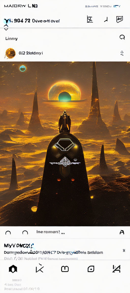 Silhouette of Person in Futuristic Scene with Towering Structures and Large Planet