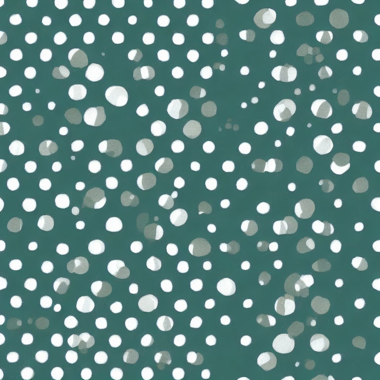 Teal Background with Scattered White Dots in Varying Sizes