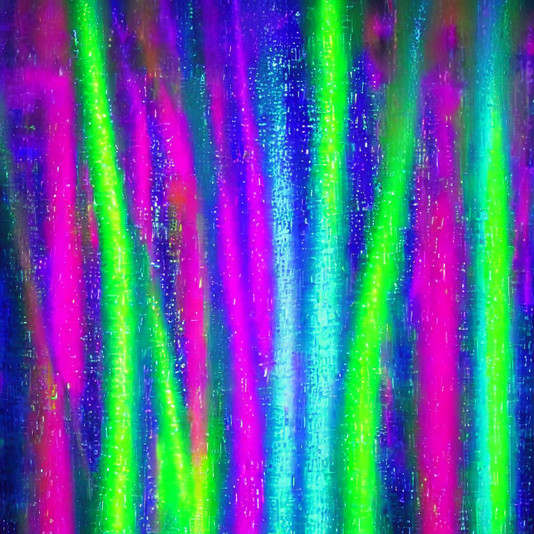 Colorful Neon Streaks on Textured Background: Digital Rain Effect