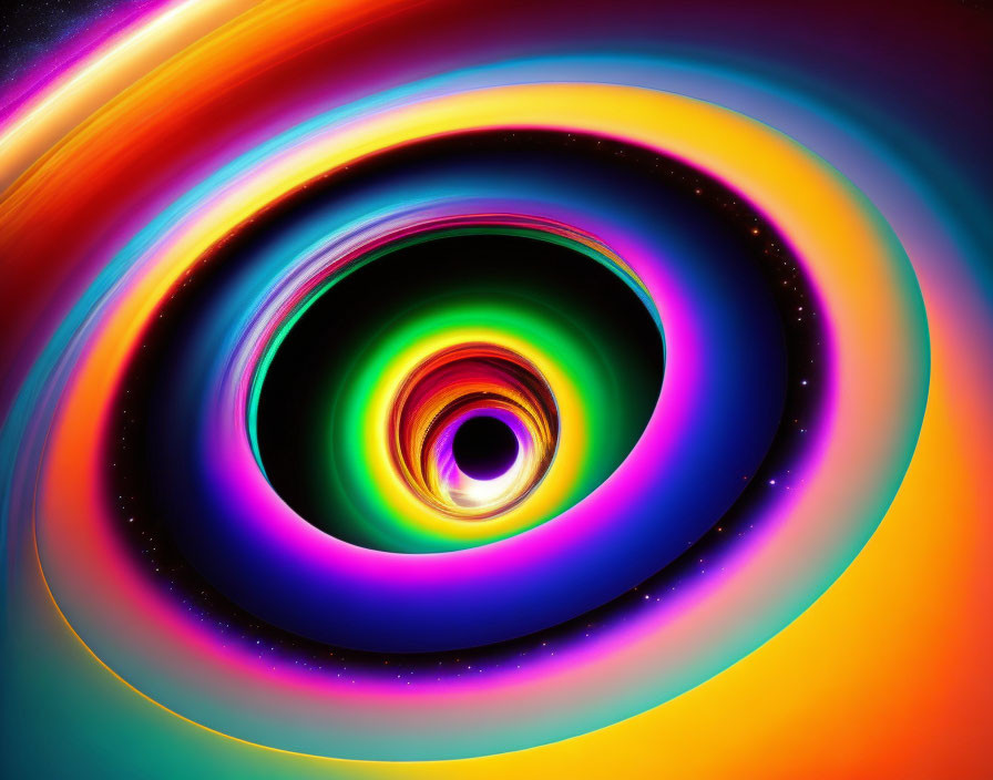 Abstract Rainbow Swirl on Bright Background