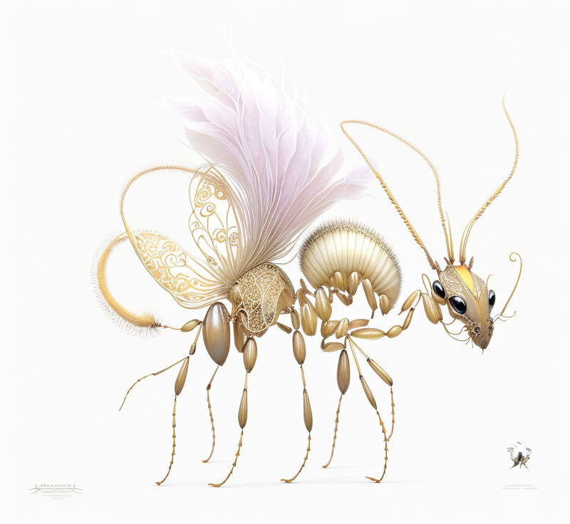 Ornate Ant Artwork with Elaborate Details