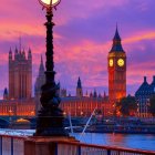 Illustration of Big Ben and Westminster Bridge at Twilight