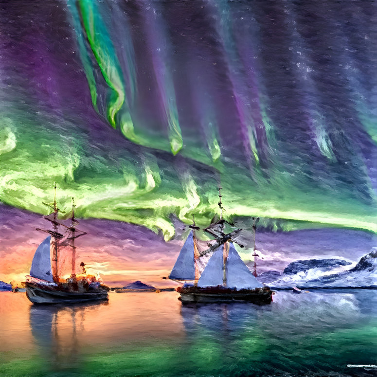 Sailing in a boat to see the aurora